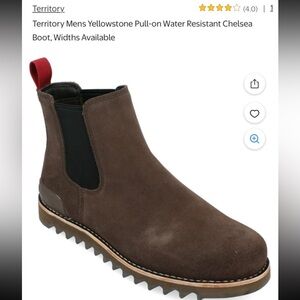 Like New Territory Mens Yellowstone Pull-on Water Resistant Chelsea Boots bwn 11